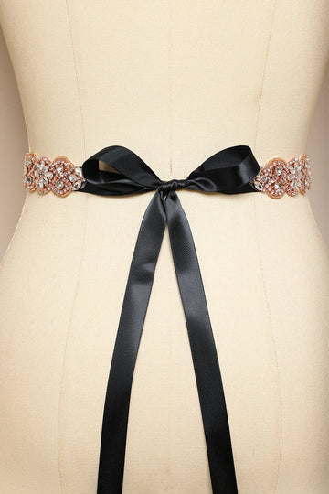 Svart Rhinstone Bälte